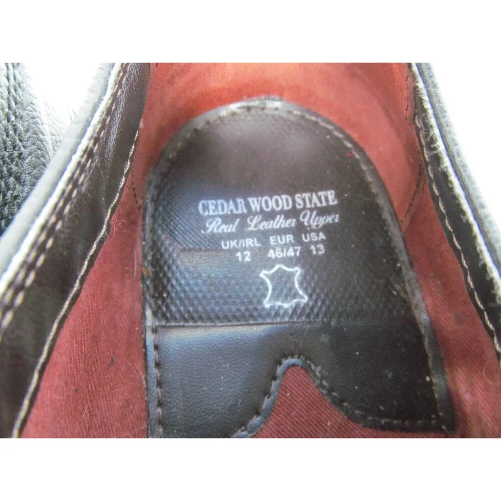 Cedar Wood State Mens Black Wingtip Brogue Derbys Size US 13 EUR 47